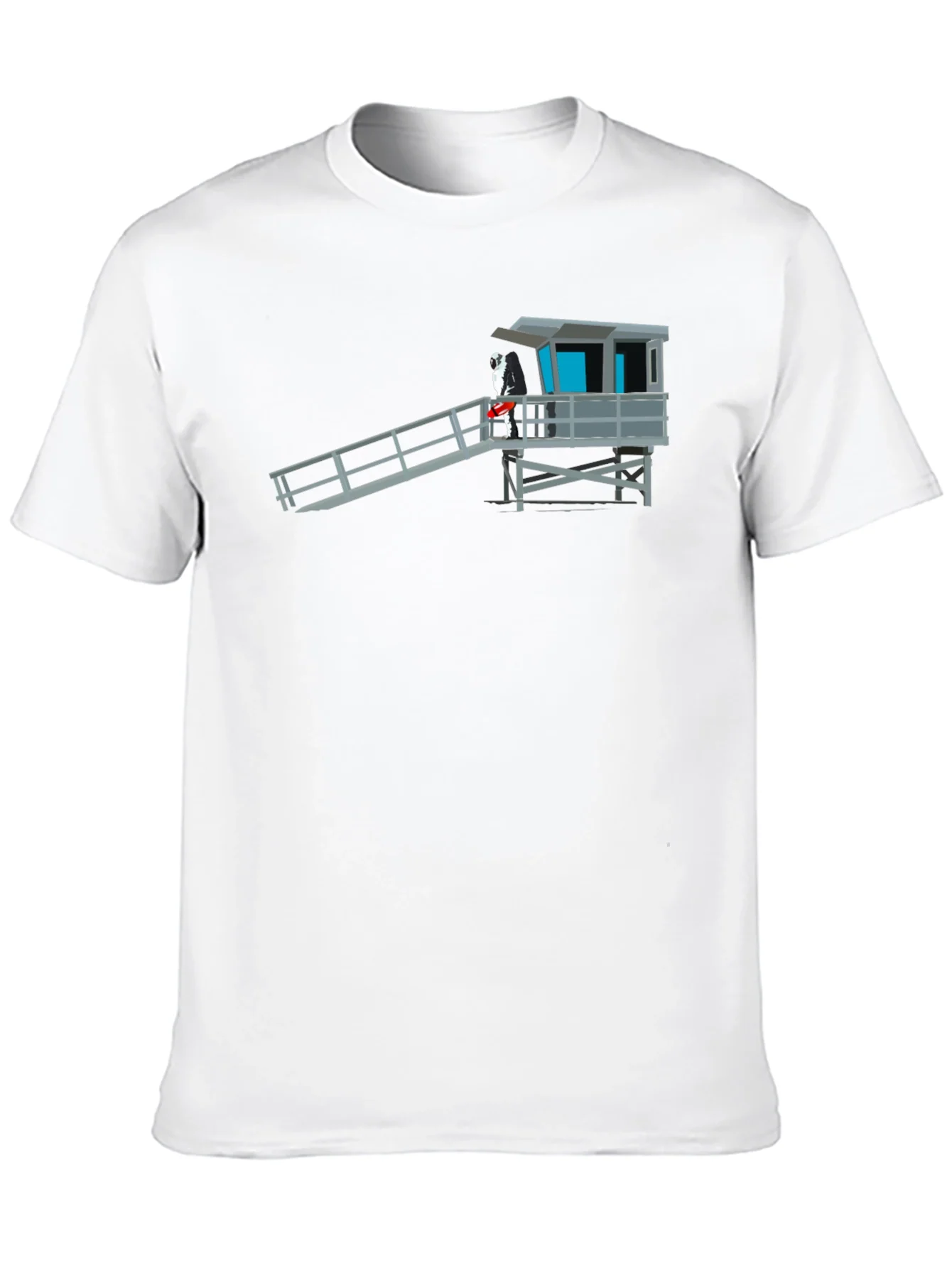 Rebbecca Lifeguard Tower Graphic Tee - Coastal Vibe Shirt