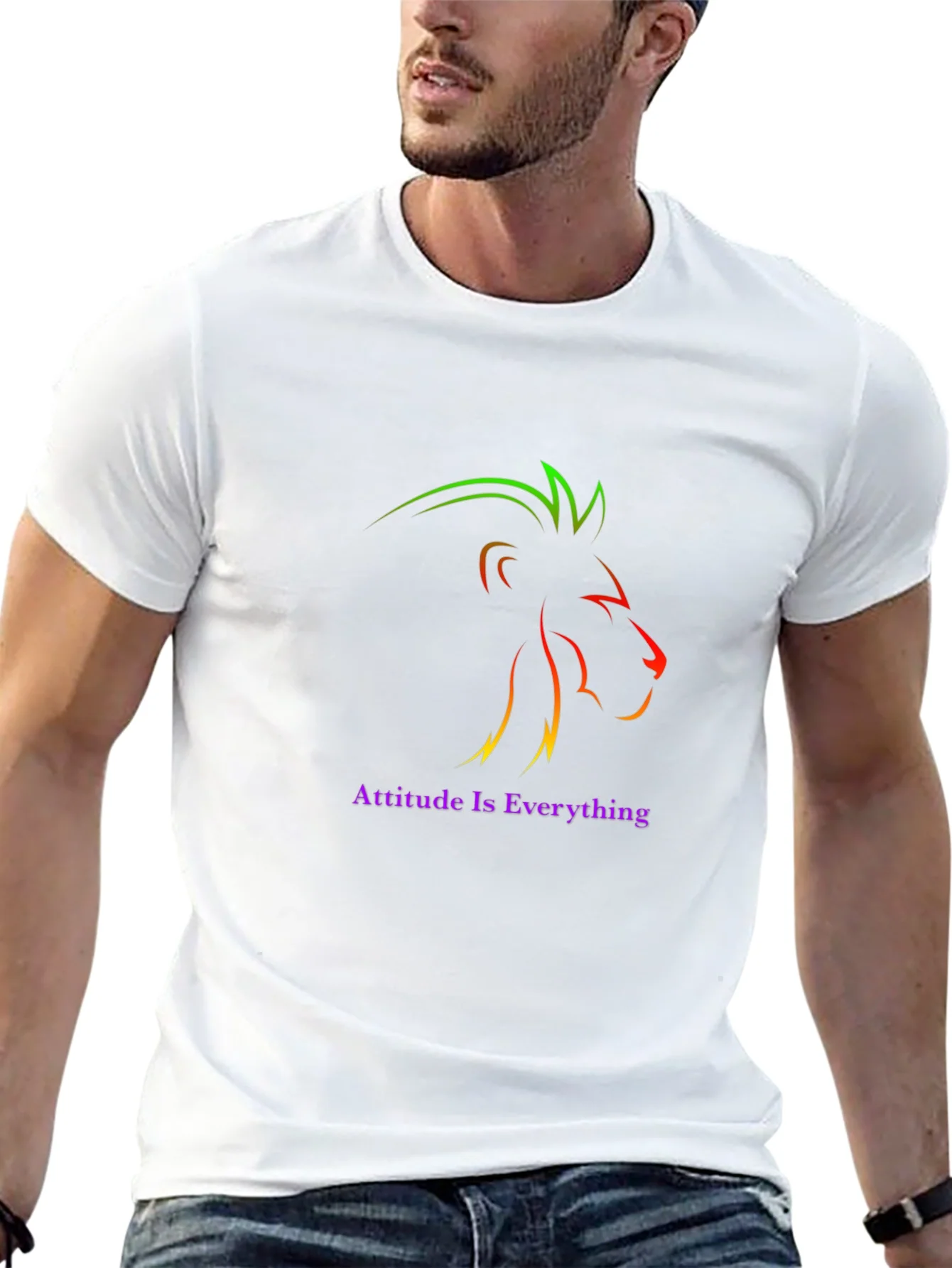 Camiseta Negra con Dise?o de Le¨®n Abstracto