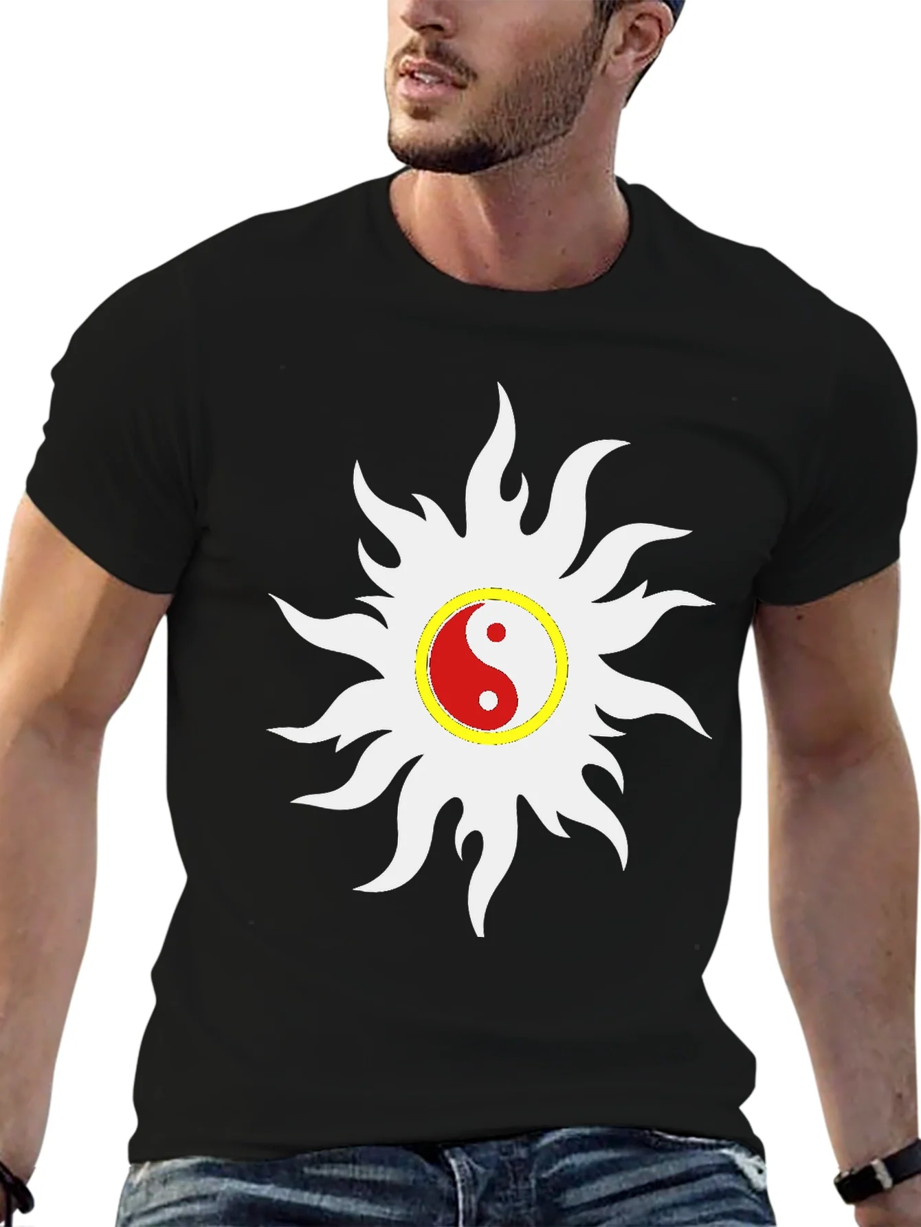 Camiseta Negra Yin Yang Sol