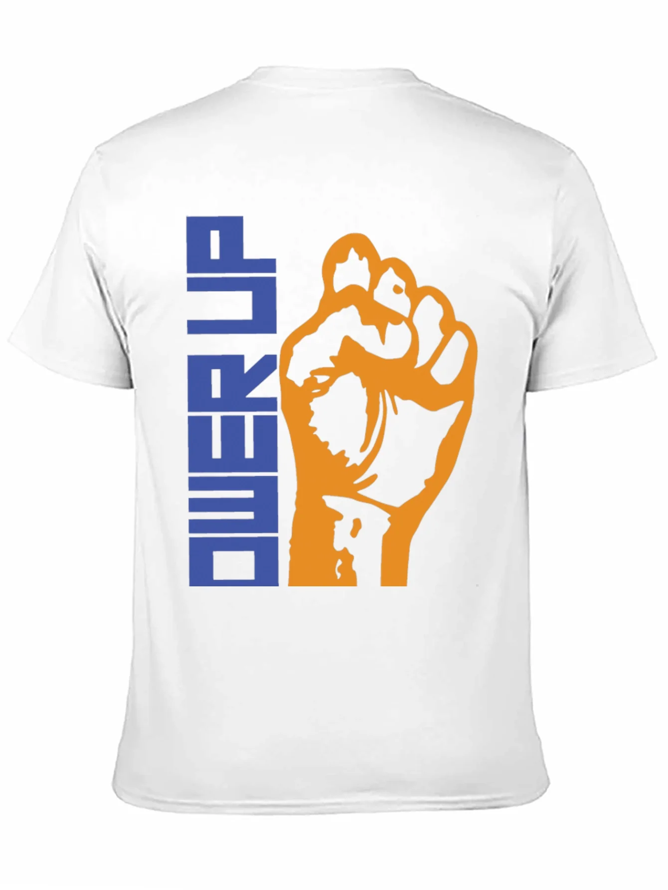 Camiseta Negra Power Up con Dise?o de Pu?o Alzado