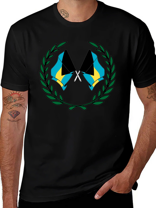 Rebbecca Bahamas Flag Graphic T-Shirt - Black