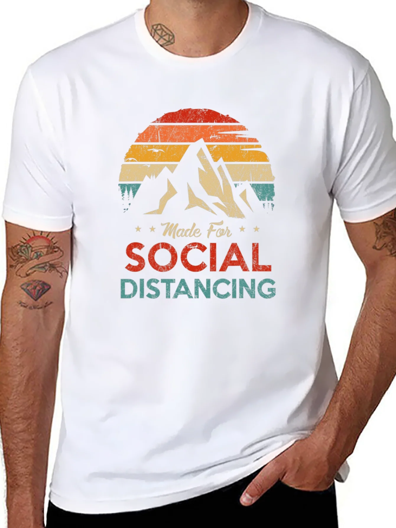 Camiseta Unisex Retro Distanciamiento Social