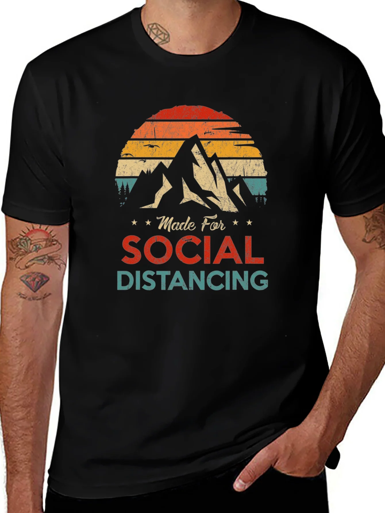 Camiseta Unisex Retro Distanciamiento Social