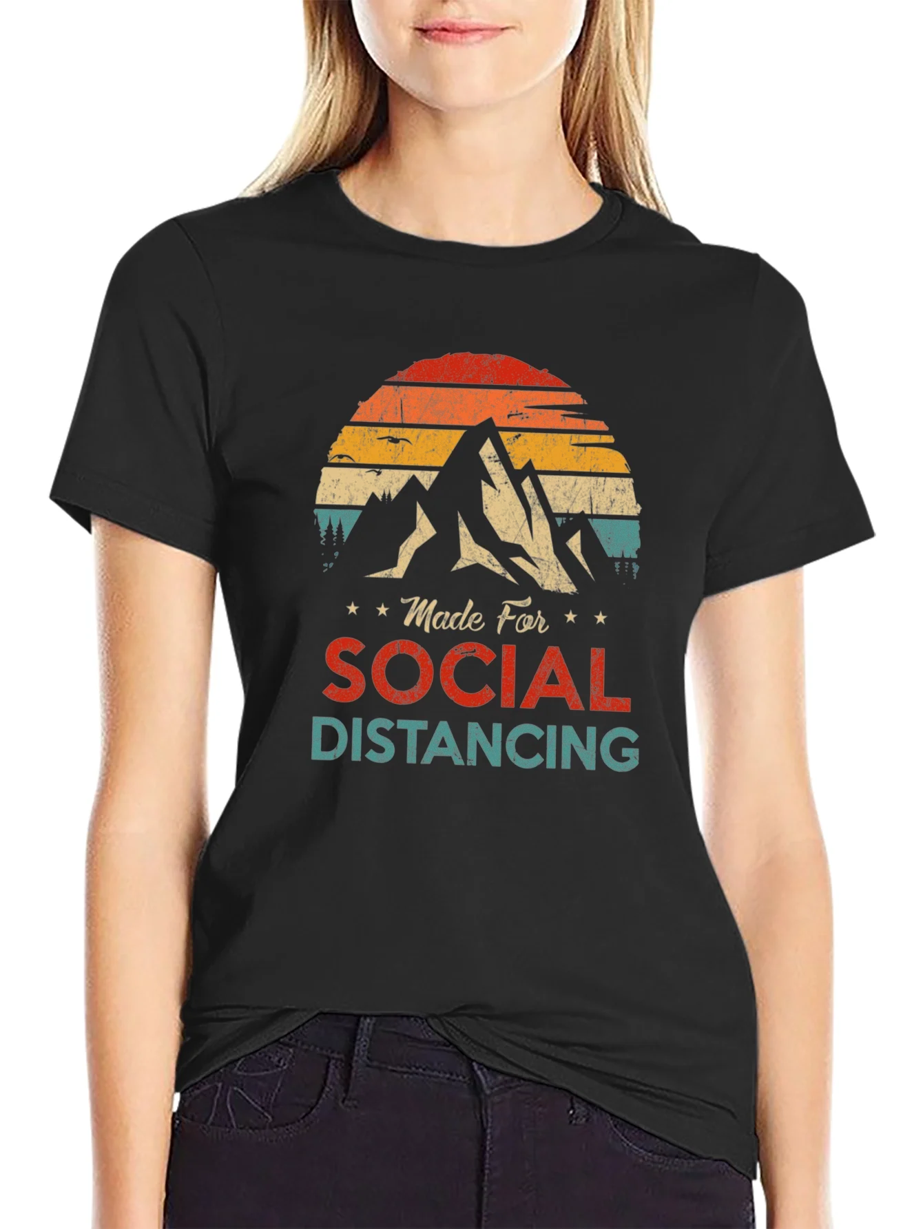 Camiseta Unisex Retro Distanciamiento Social