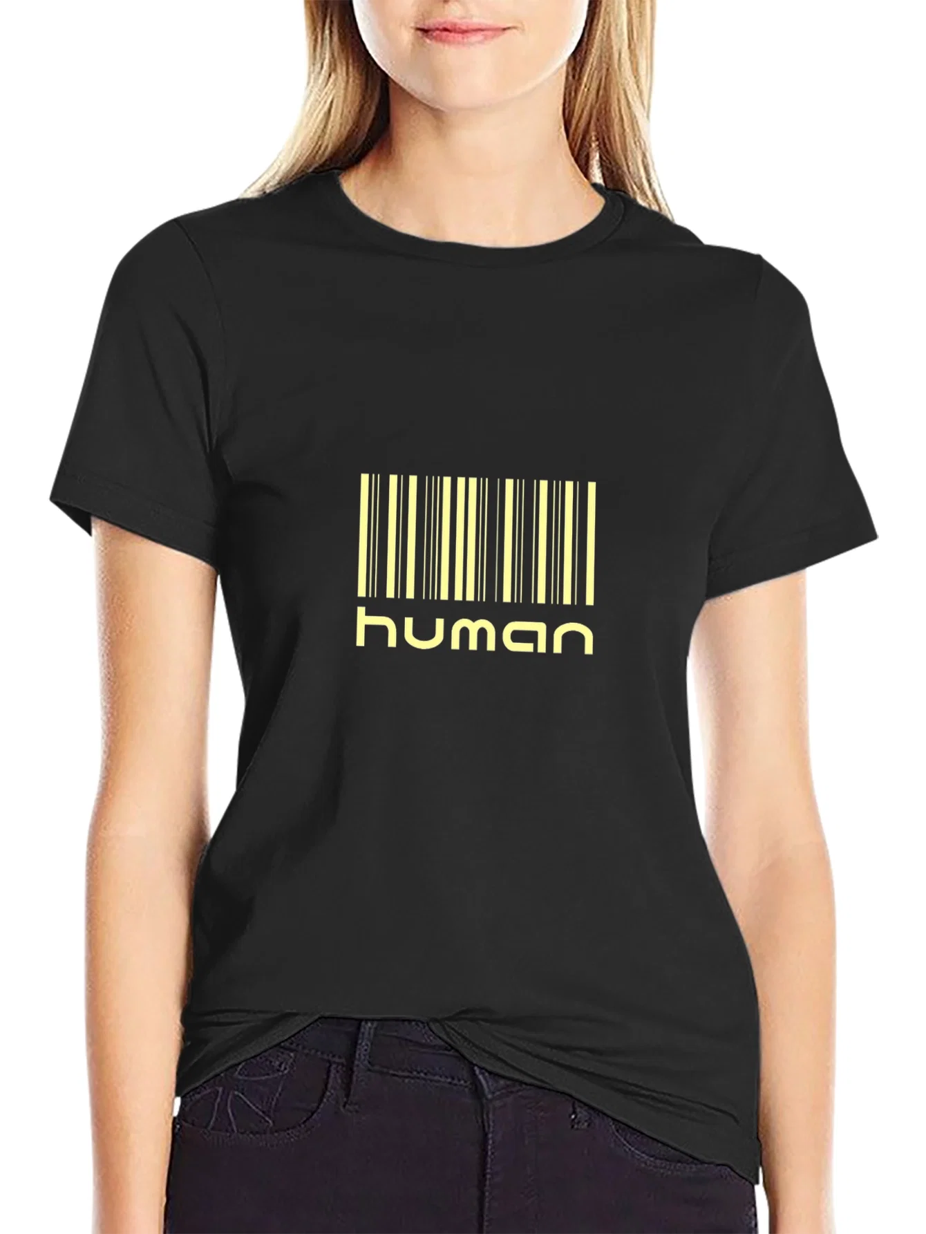 Rebbecca Human Barcode Black T-Shirt