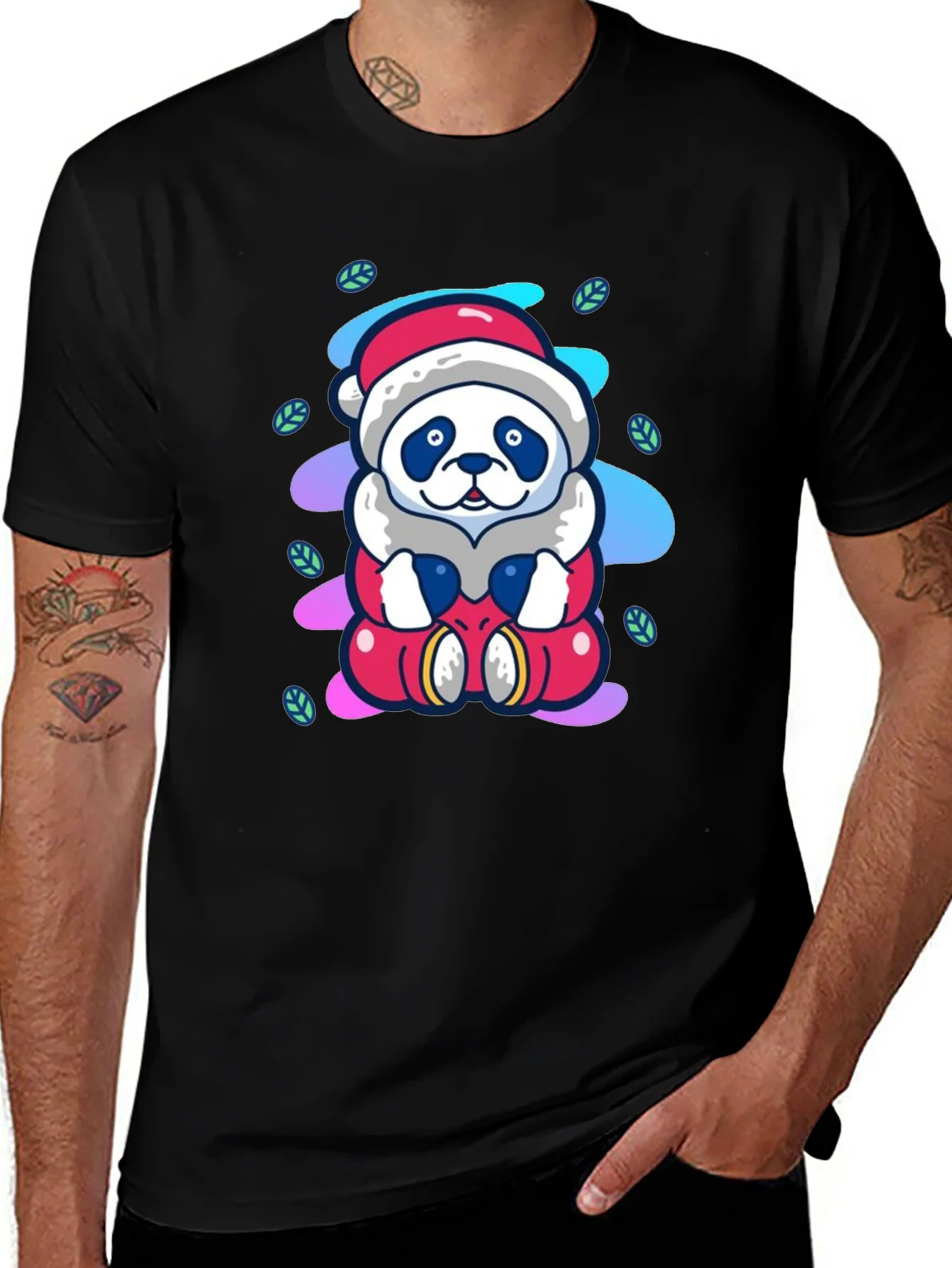 Rebbecca Santa Panda Tee - Holiday Cheer