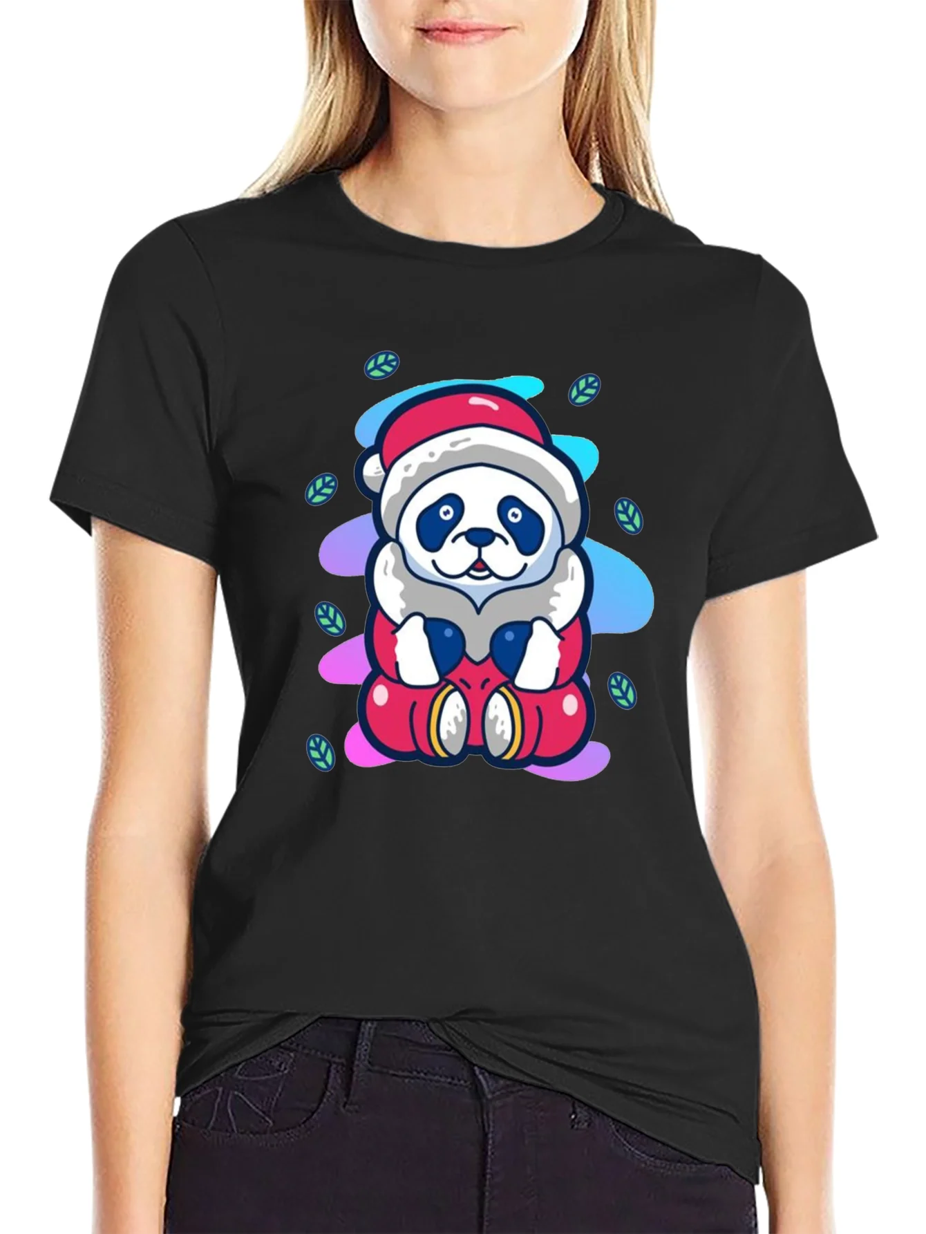 Rebbecca Santa Panda Tee - Holiday Cheer