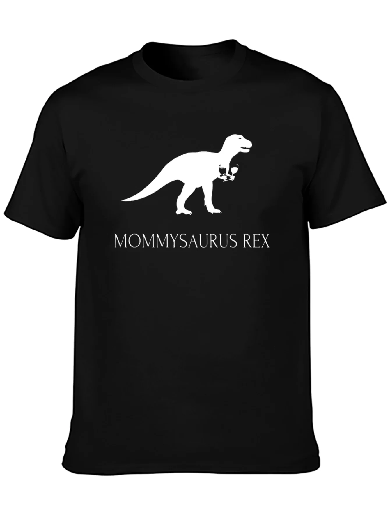 Rebbecca Mommysaurus Rex T-Shirt - Dinosaur Wine Lover Tee