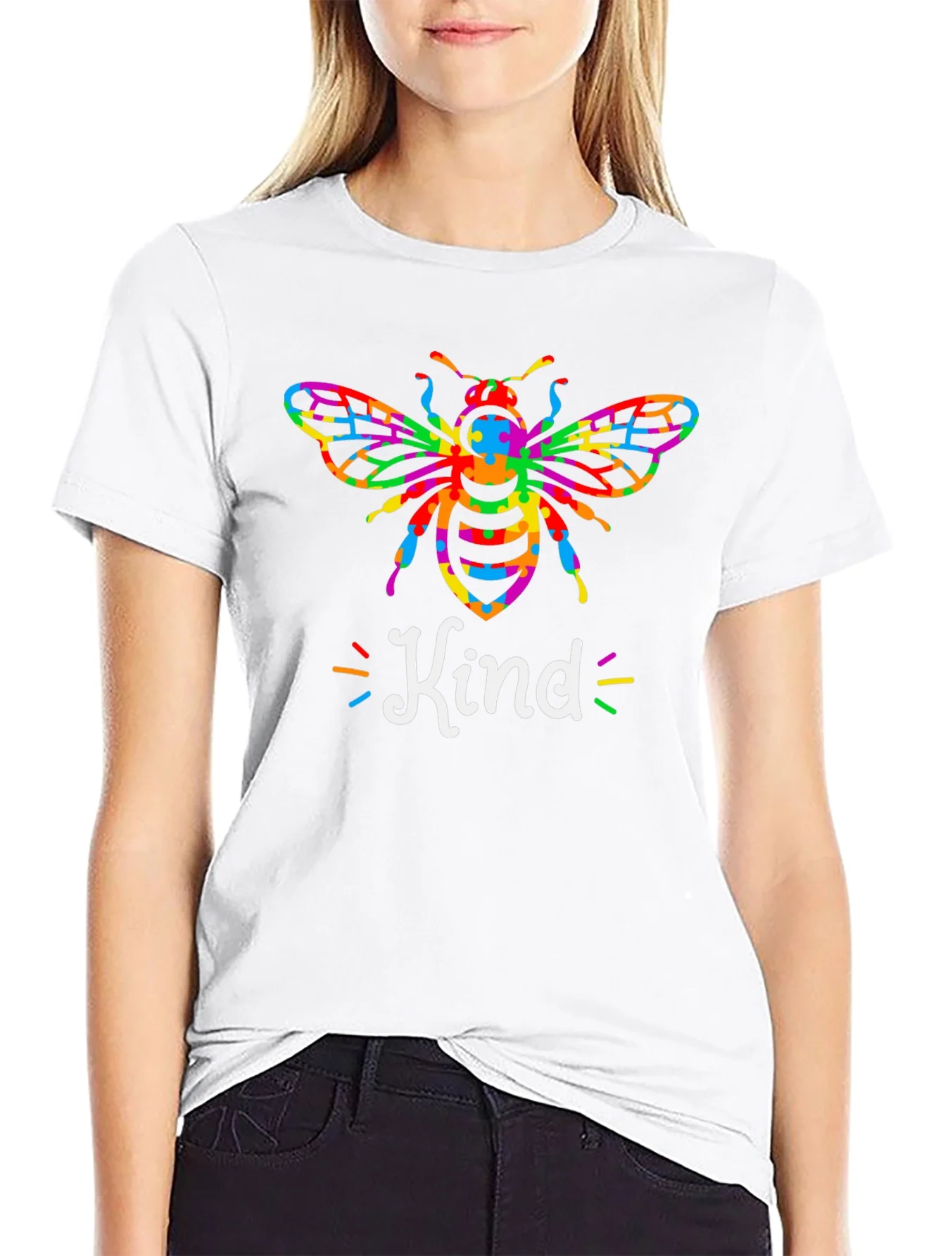 Camiseta Negra Bee Kind para Hombre