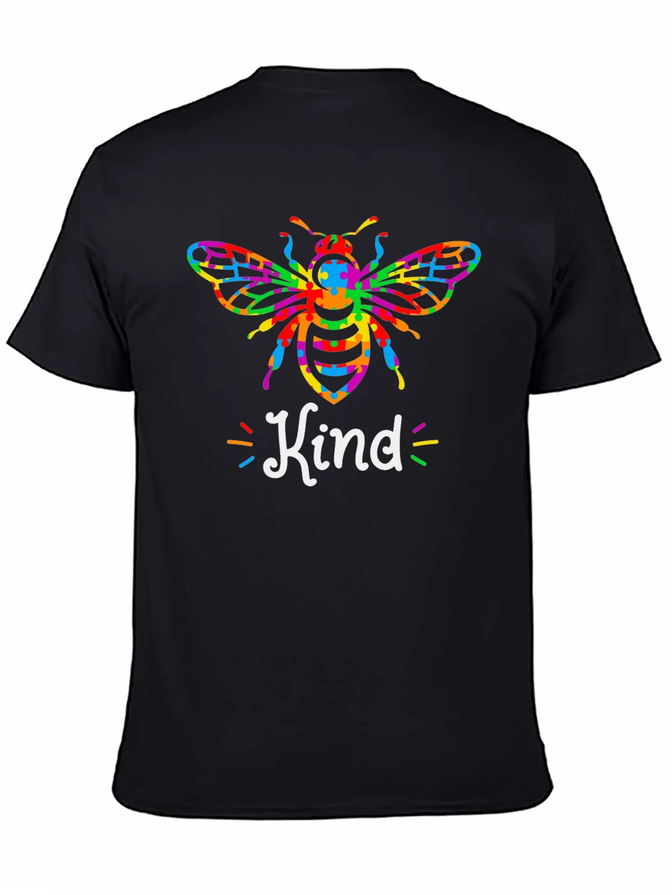 Camiseta Negra Bee Kind para Hombre