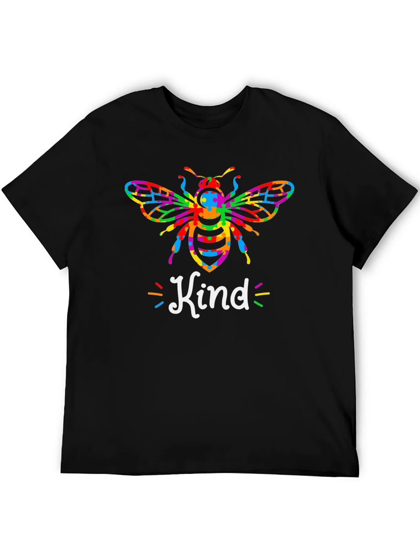 Camiseta Negra Bee Kind para Hombre