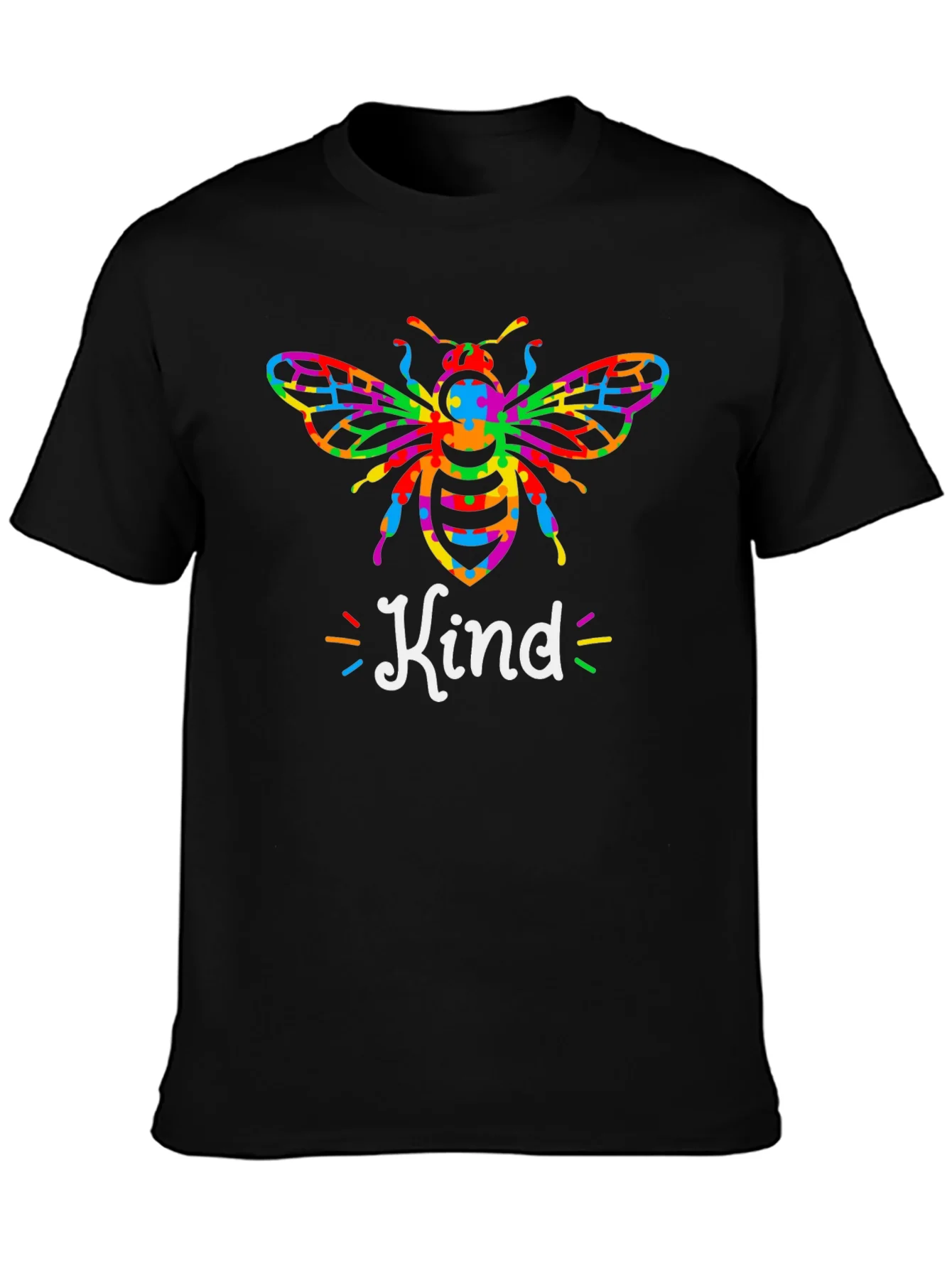 Camiseta Negra Bee Kind para Hombre