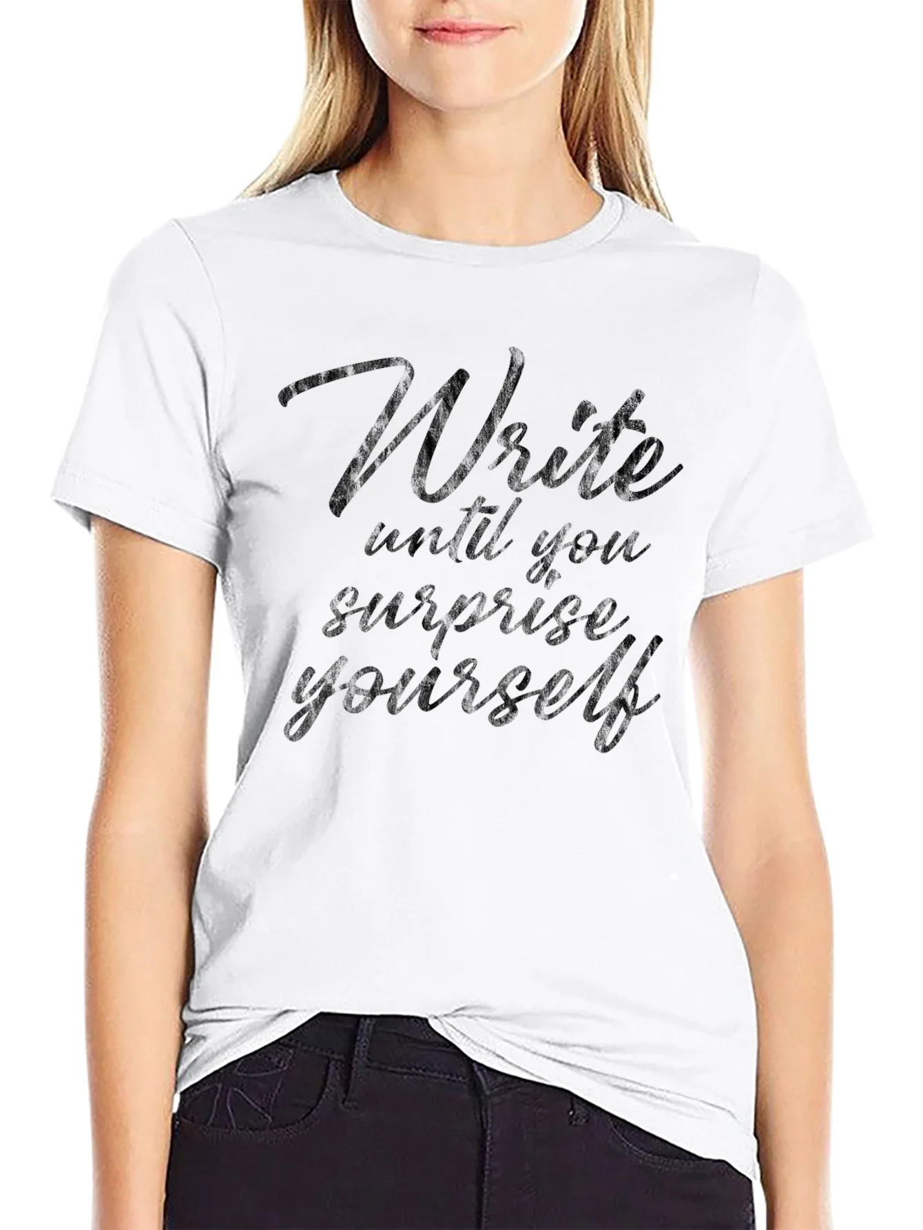 Rebbecca Write Until You Surprise Yourself Tee