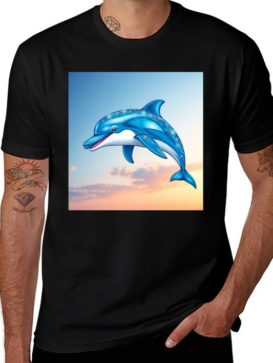 Rebbecca Dolphin Graphic Print Black T-Shirt