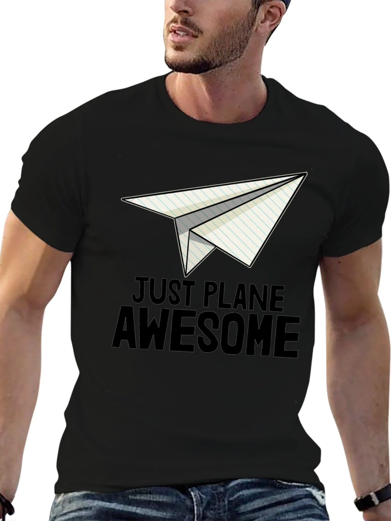 Rebbecca Just Plane Awesome Black T-Shirt