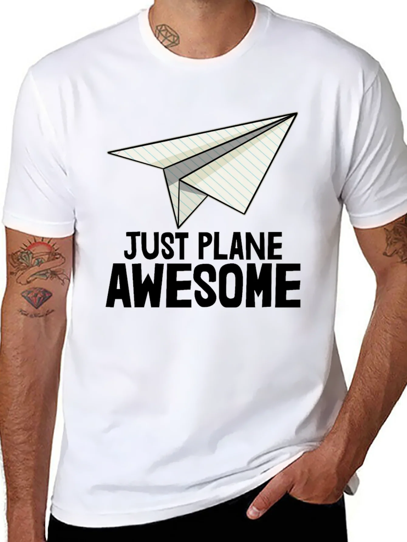 Rebbecca Just Plane Awesome Black T-Shirt