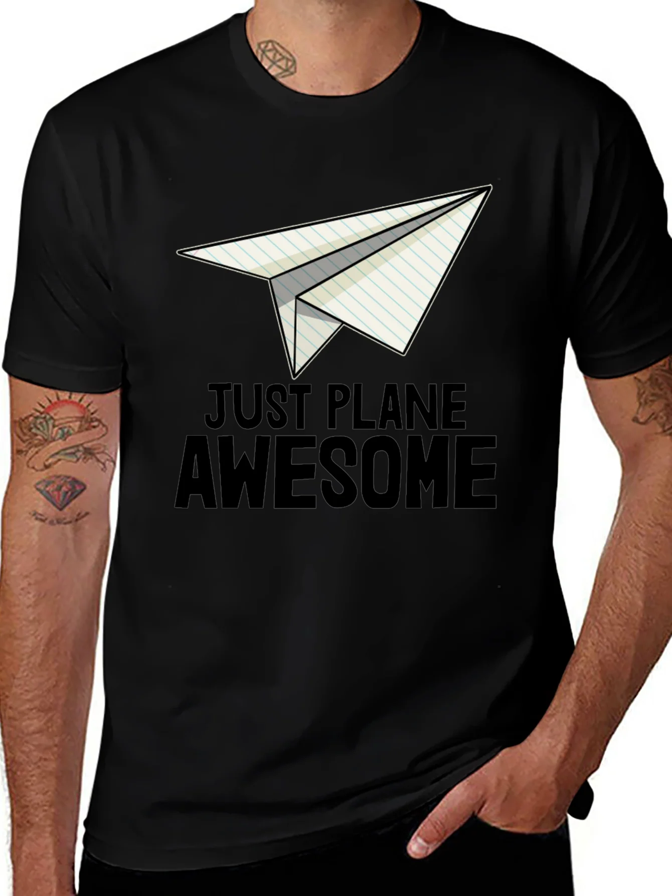 Rebbecca Just Plane Awesome Black T-Shirt