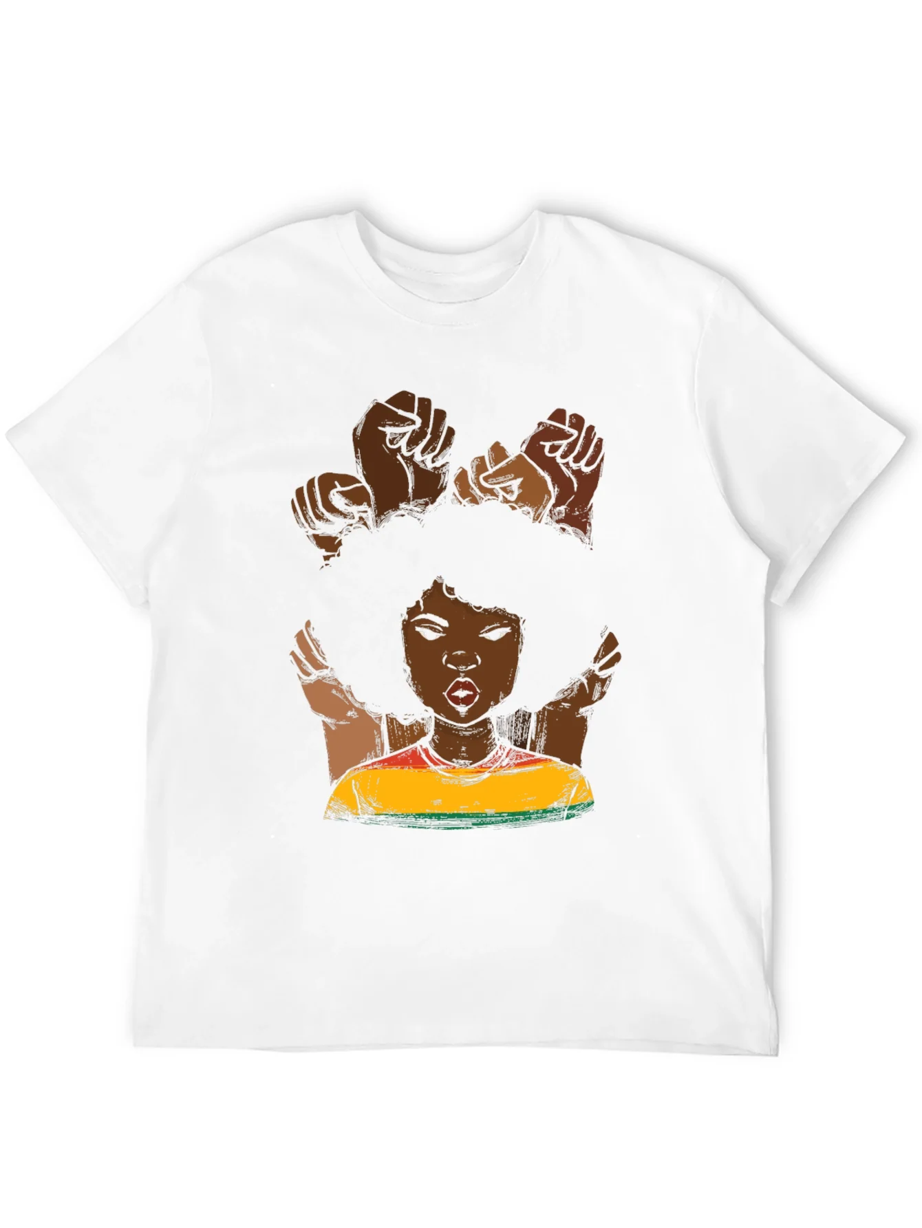 Rebbecca Black Power Fist Afro Woman Graphic Tee