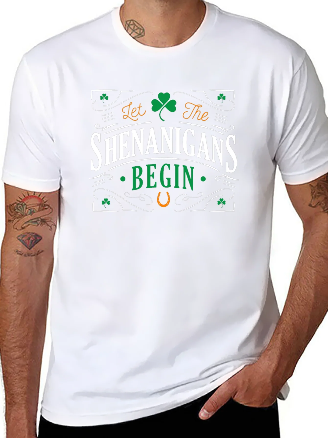 Camiseta Negra Shenanigans Begin San Patricio