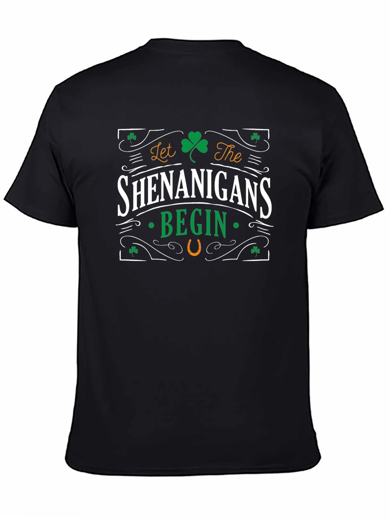 Camiseta Negra Shenanigans Begin San Patricio