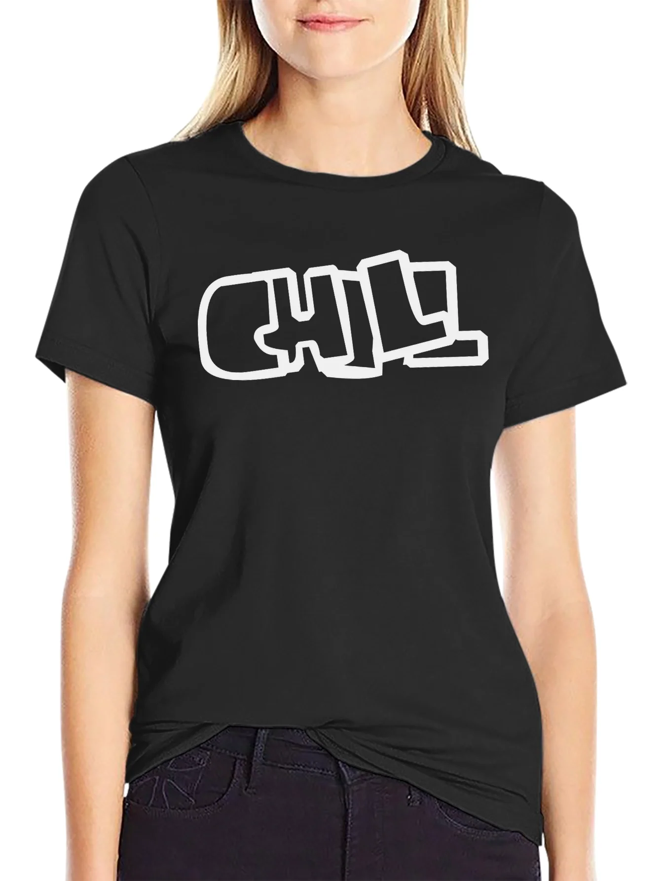 Rebbecca Chill Graphic Black T-Shirt