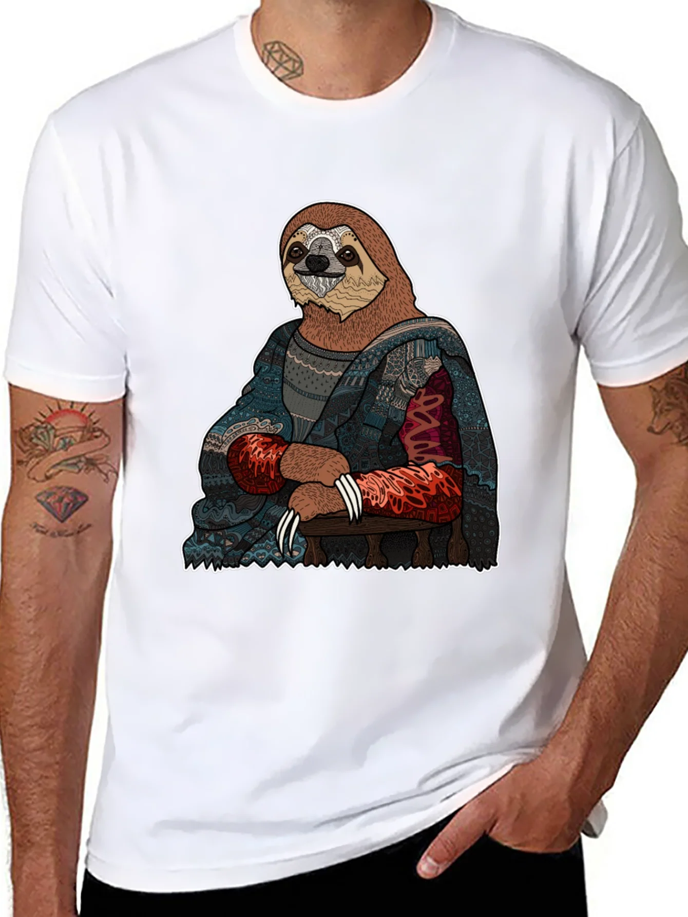 Camiseta Hombre: Mona Lisa Perezosa