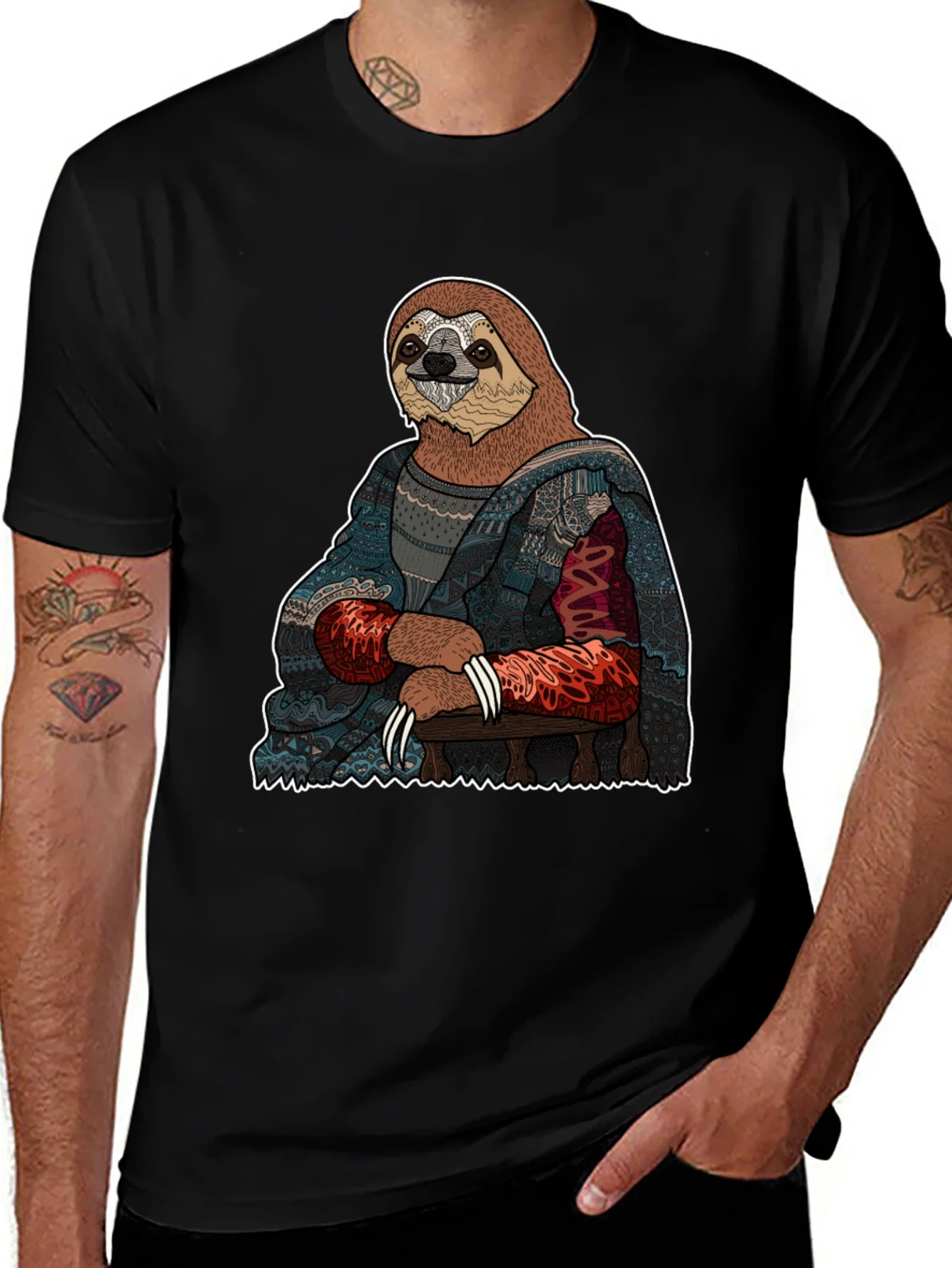 Camiseta Hombre: Mona Lisa Perezosa