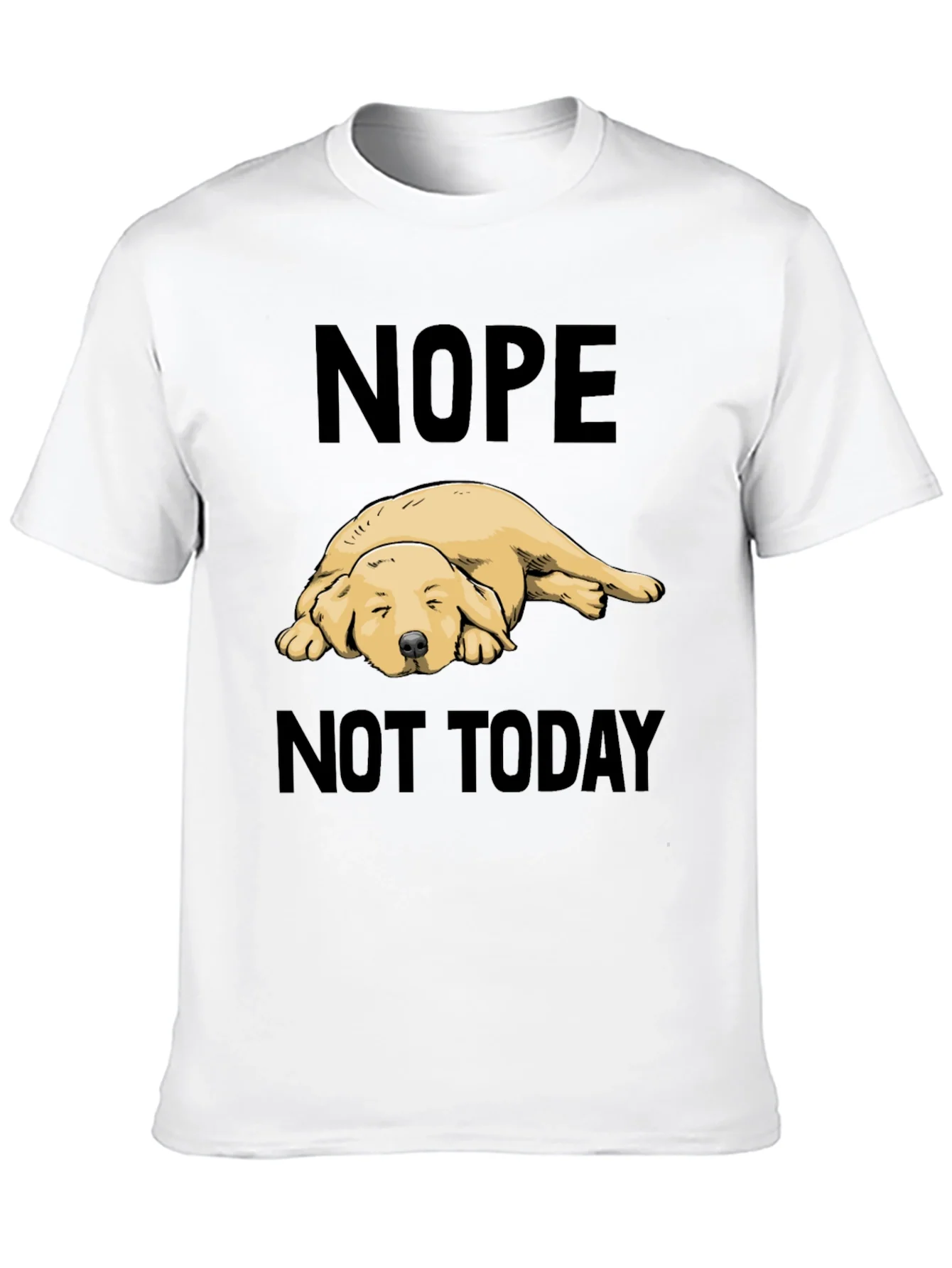 Camiseta Negra Nope Not Today con Dise?o de Perro