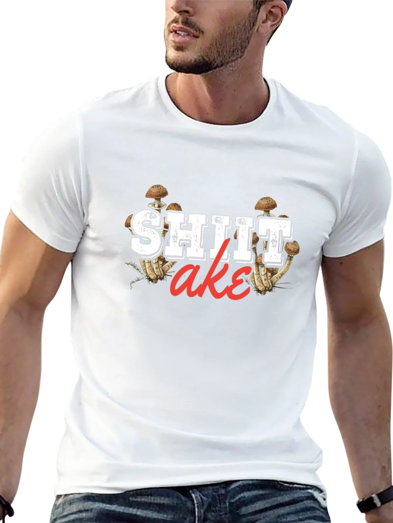 Rebbecca Shitake Mushroom Graphic Print Mens T-Shirt