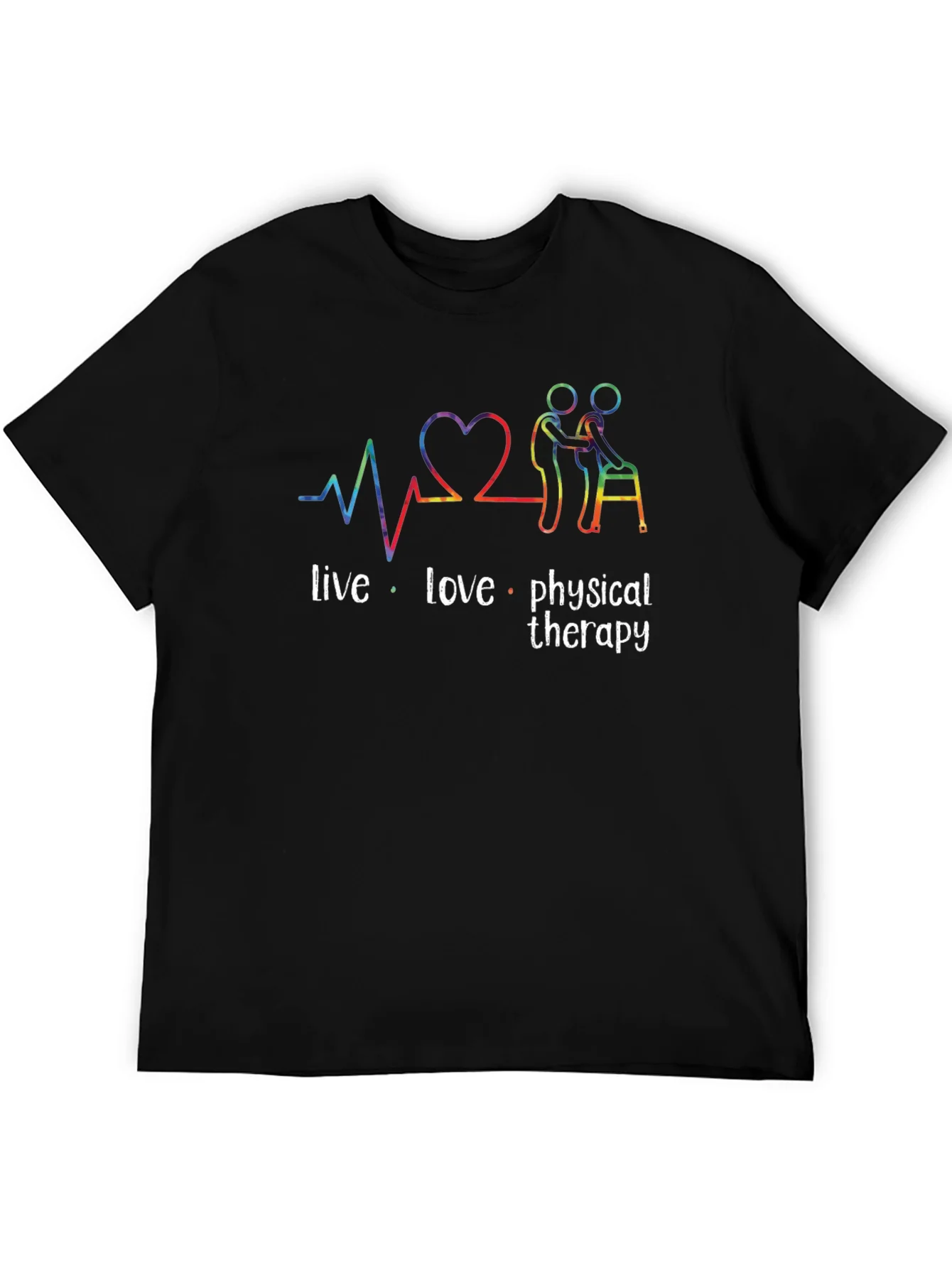 Camiseta Negra Live Love Physical Therapy