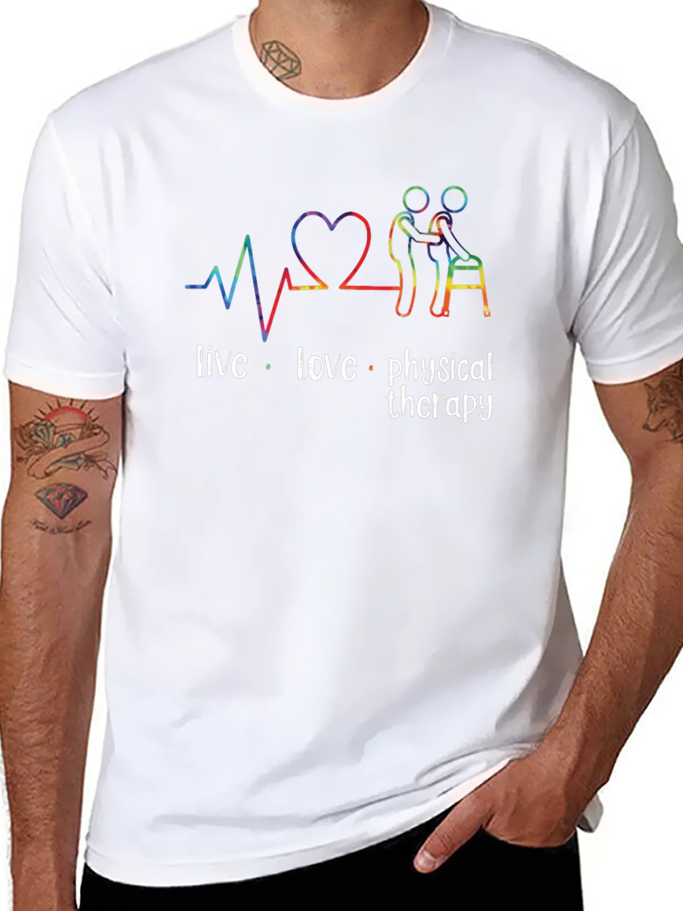 Camiseta Negra Live Love Physical Therapy