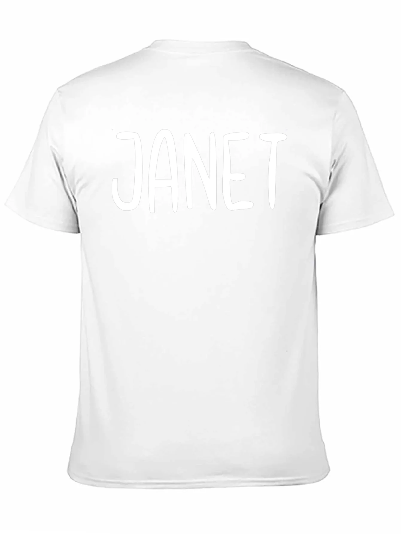 Camiseta Negra con Nombre JANET en Blanco