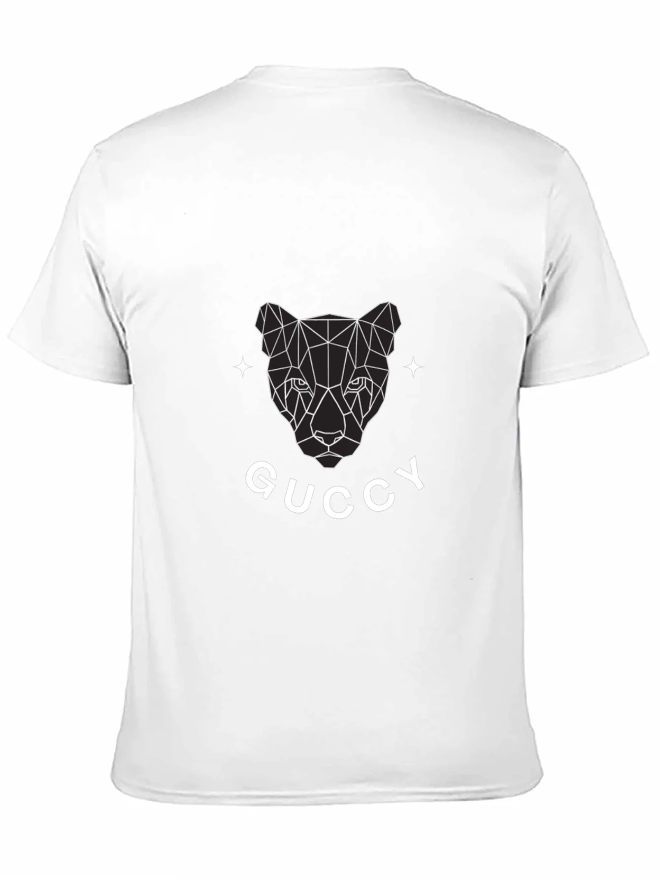 Camiseta Negra con Dise?o Gr¨¢fico Guccy