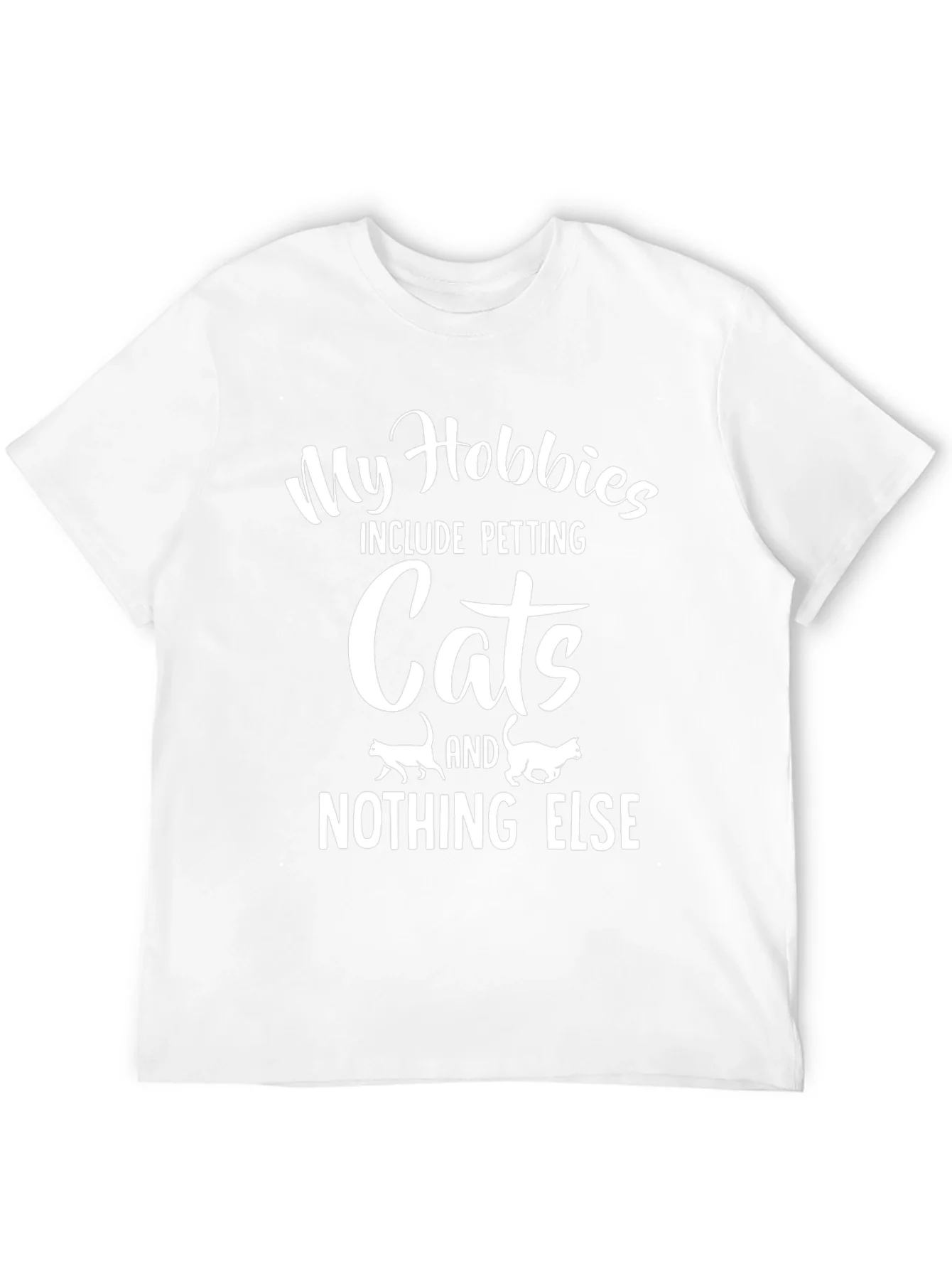 Camiseta Negra My Hobbies Include Petting Cats