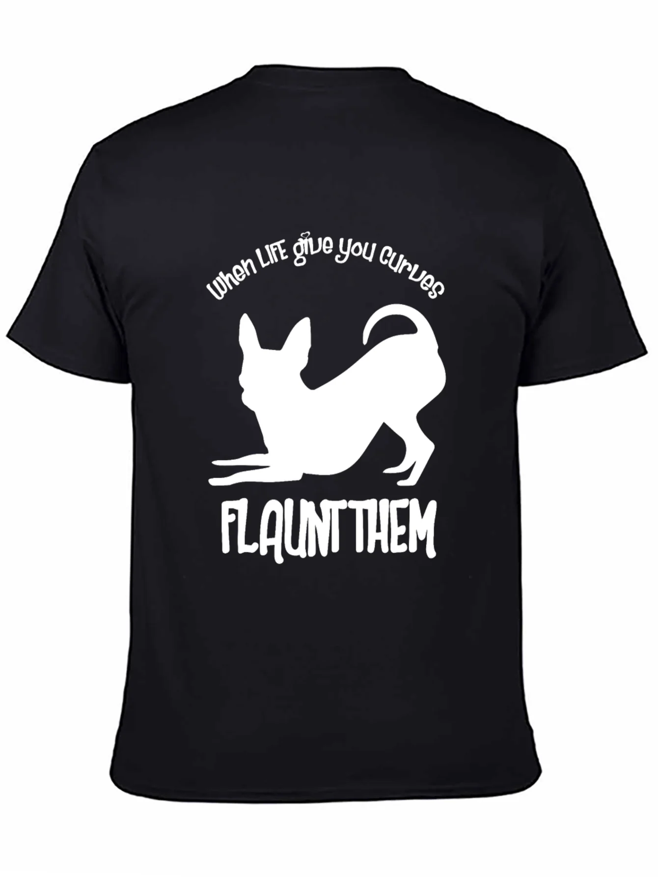 Camiseta Negra con Dise?o Divertido de Chihuahua