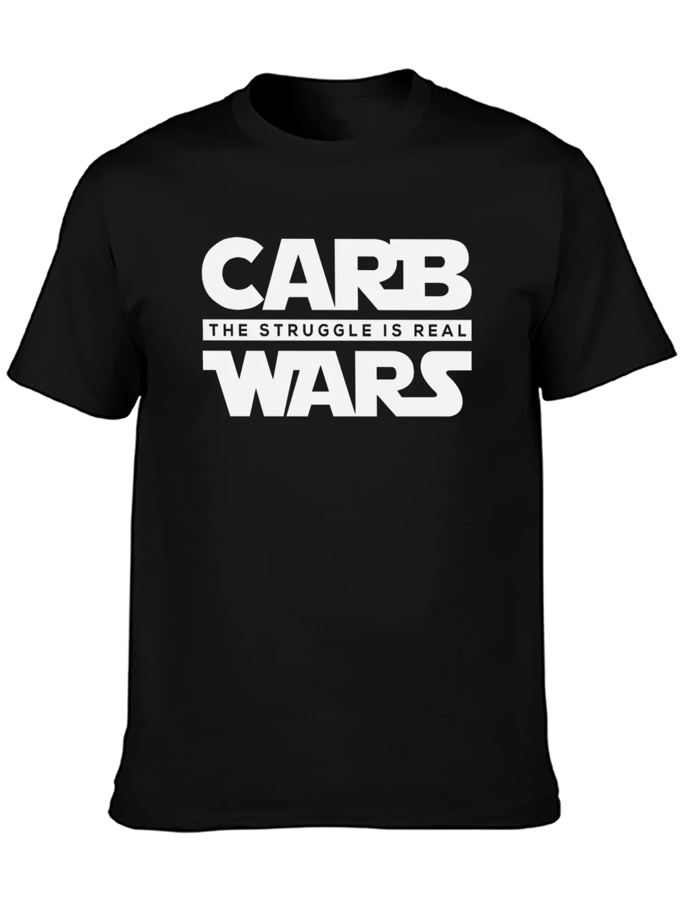 Camiseta Negra Carb Wars: La Lucha es Real