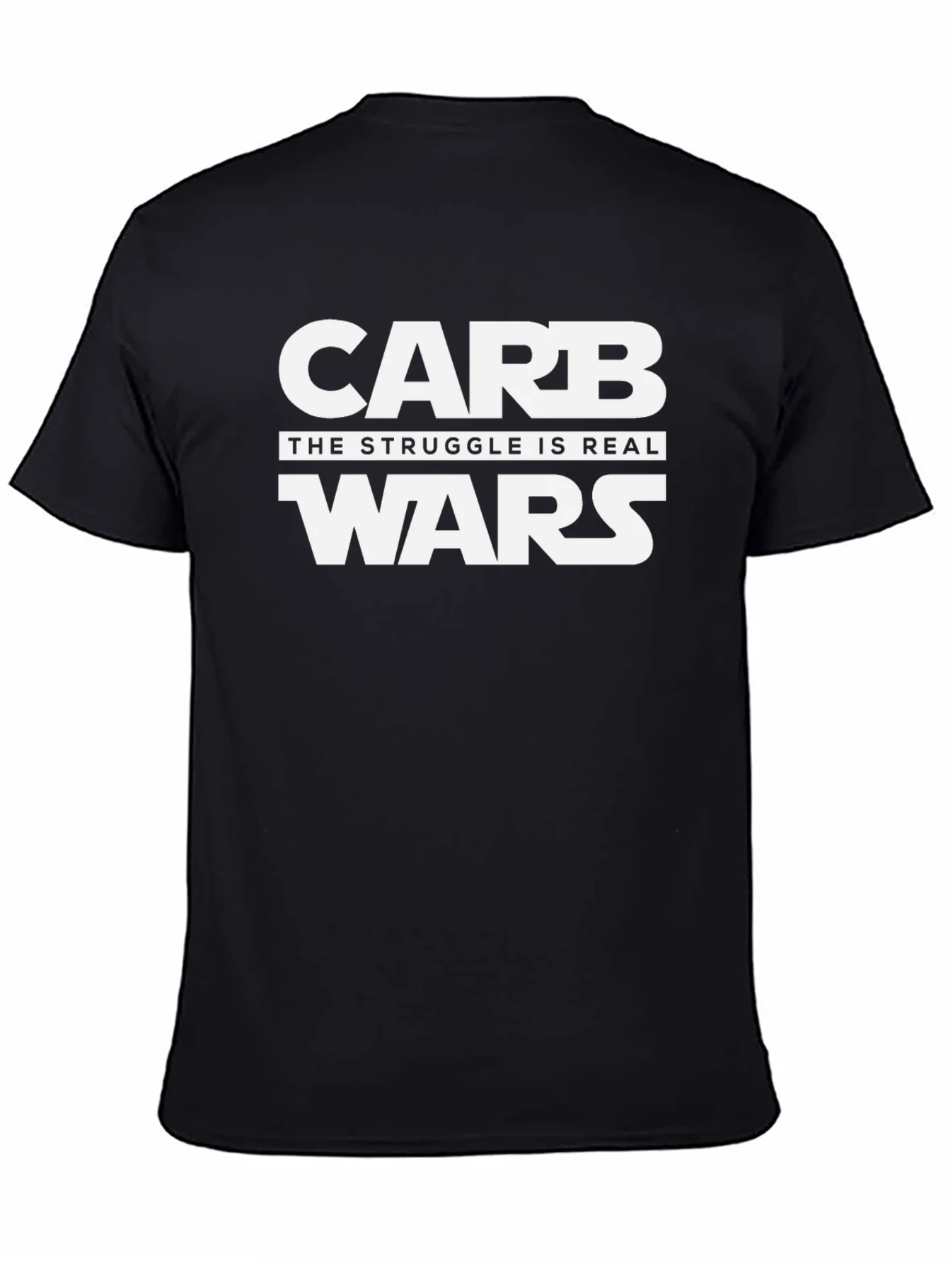Camiseta Negra Carb Wars: La Lucha es Real