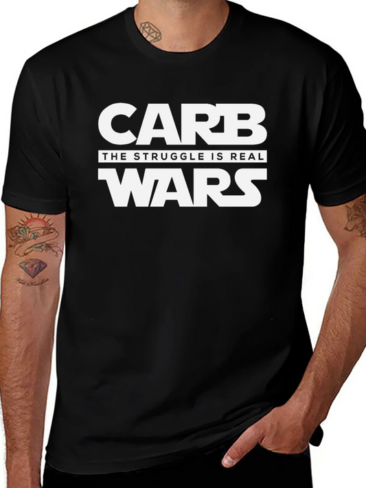 Camiseta Negra Carb Wars: La Lucha es Real