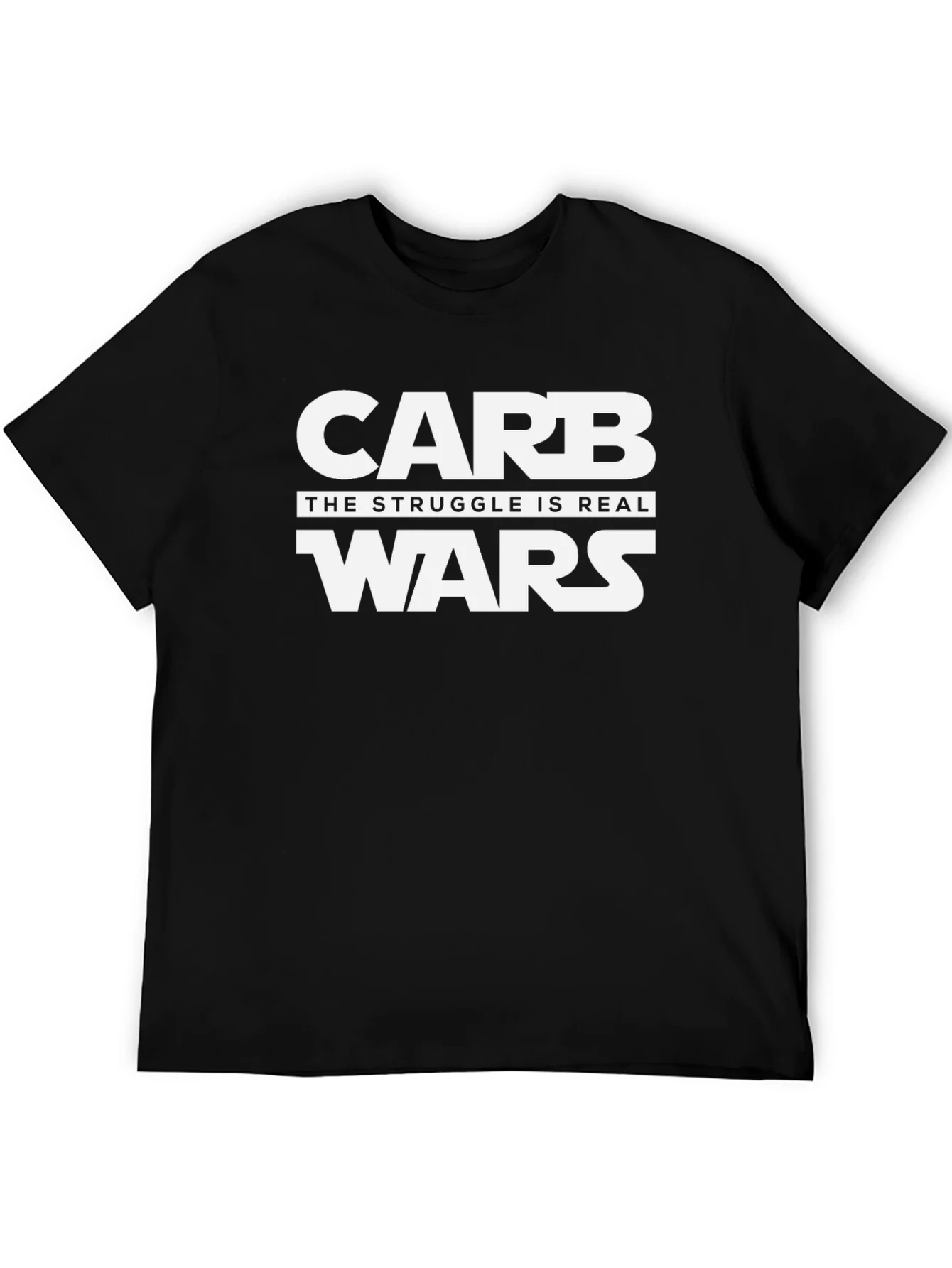 Camiseta Negra Carb Wars: La Lucha es Real