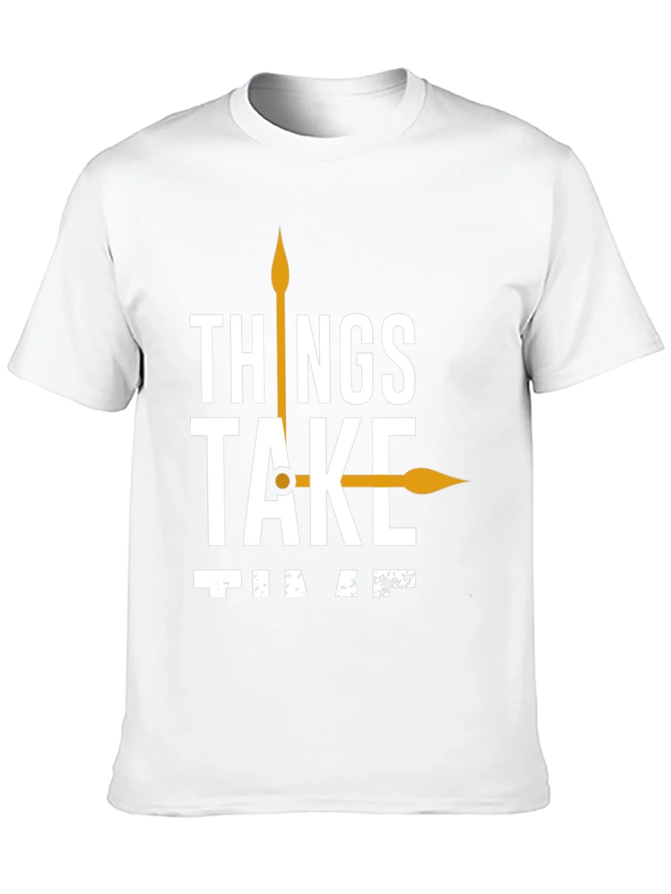 Rebbecca Things Take Time T-Shirt Black Casual Cotton Tee