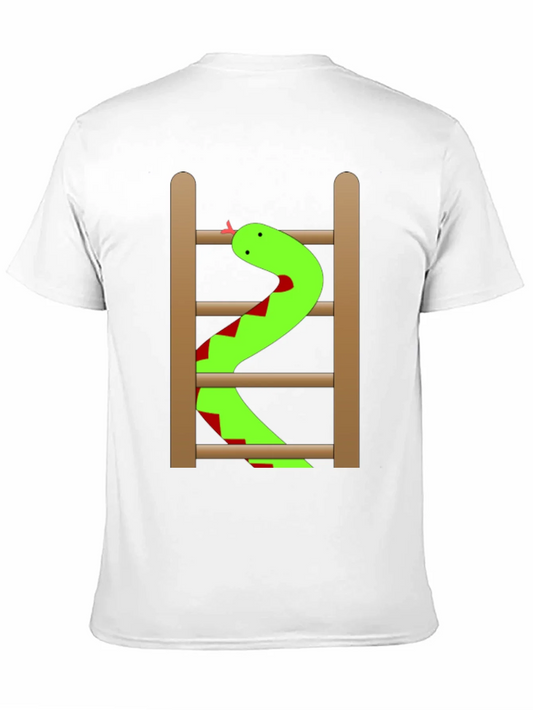Rebbecca Snake Ladder Funny Graphic Tee - Black