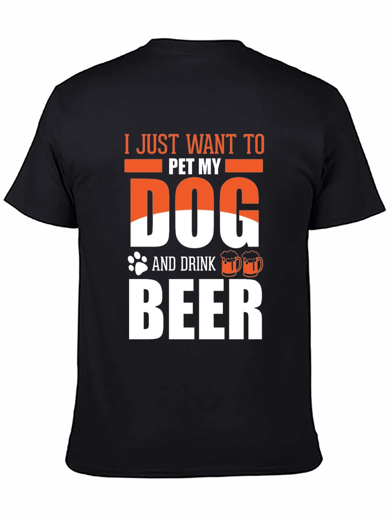 Camiseta Hombre: Perro y Cerveza