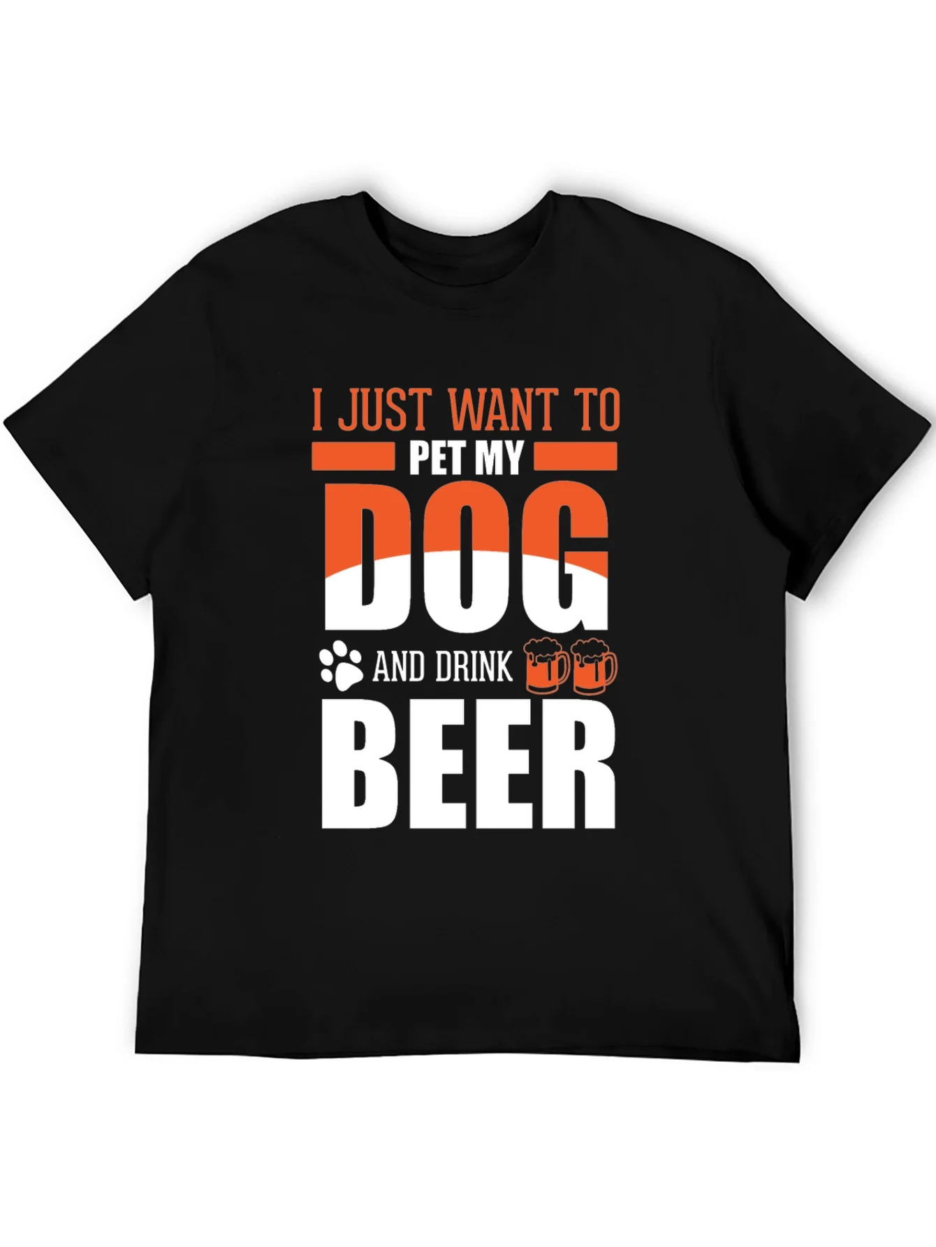 Camiseta Hombre: Perro y Cerveza