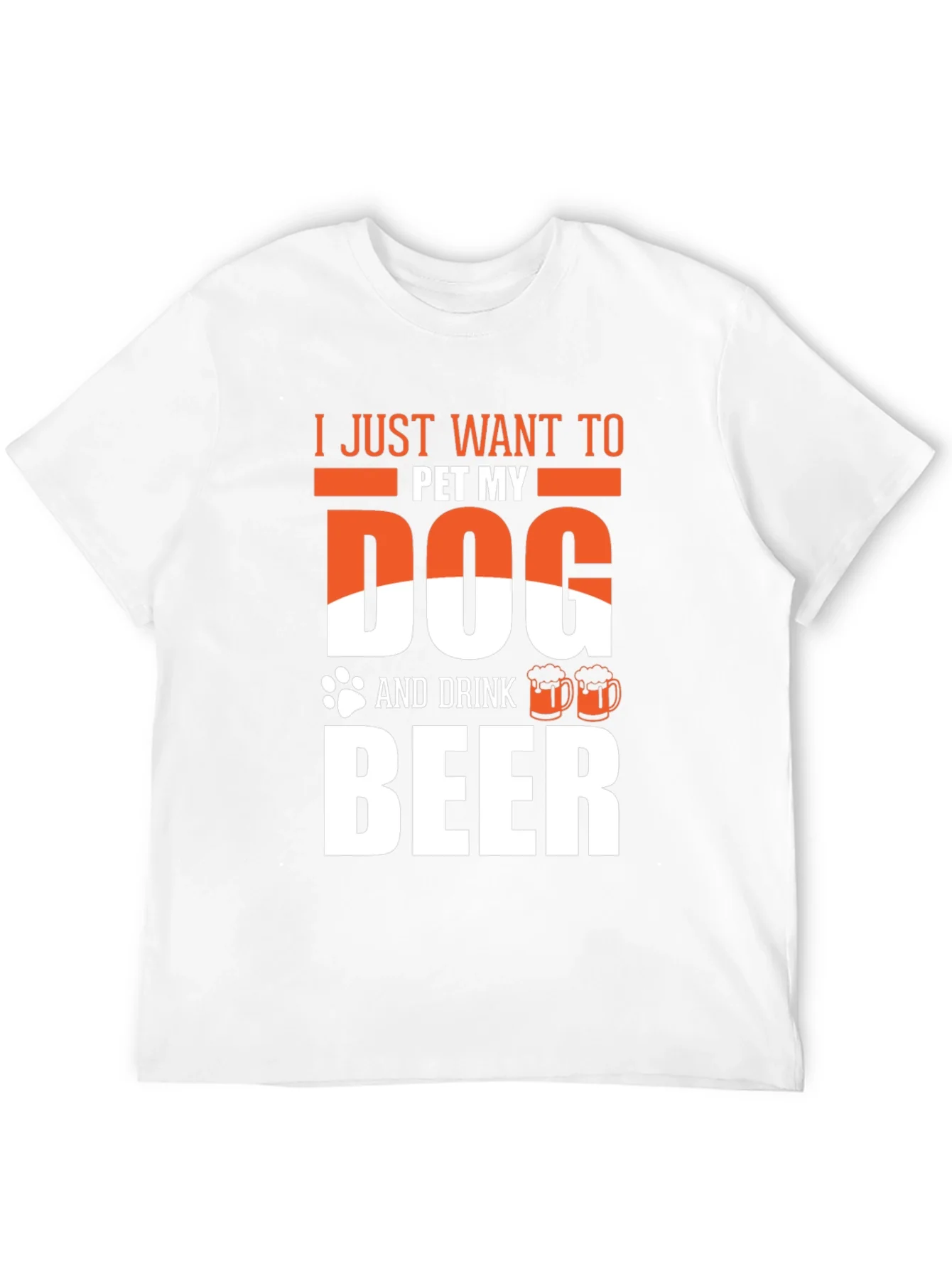 Camiseta Hombre: Perro y Cerveza