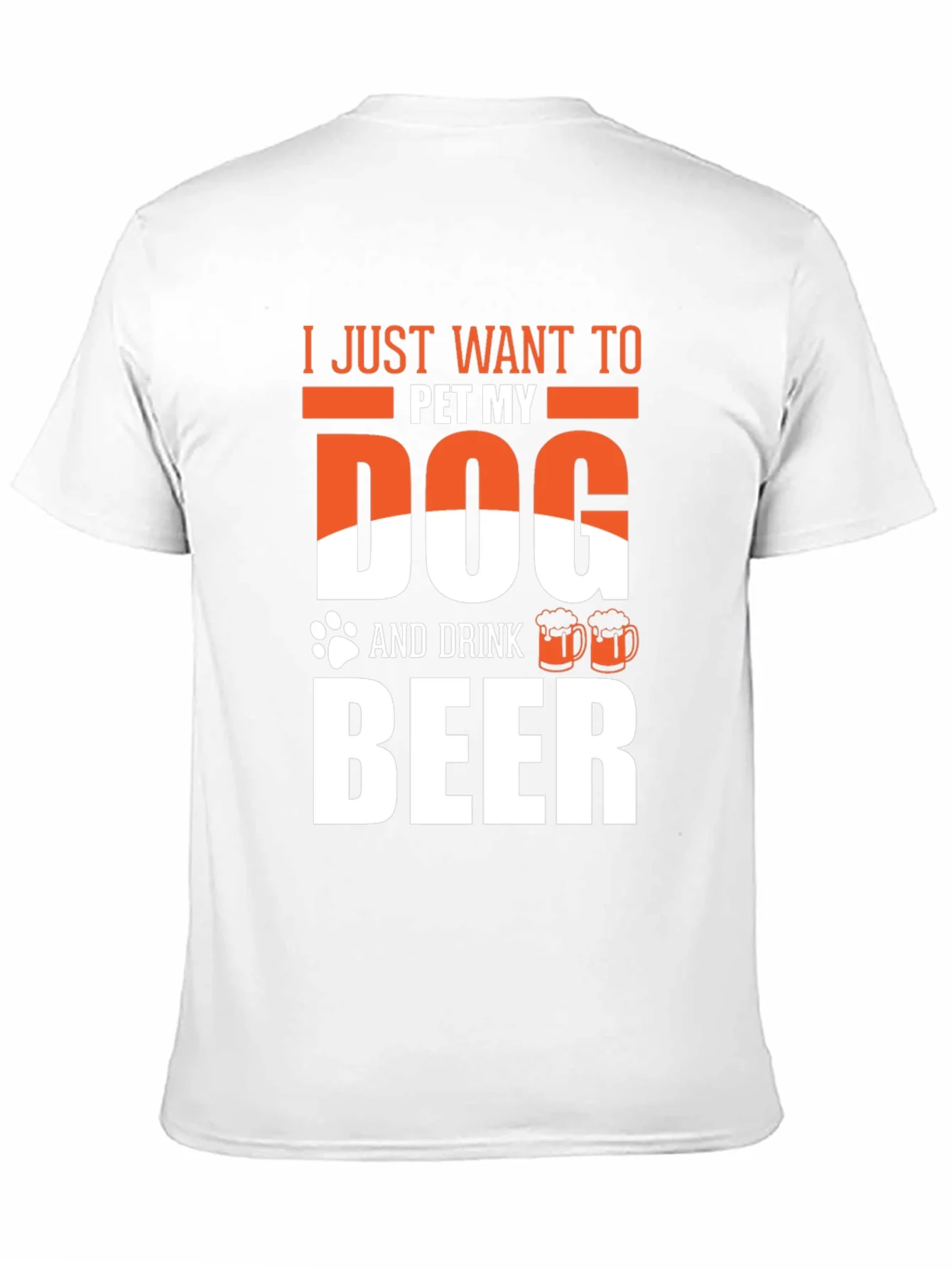 Camiseta Hombre: Perro y Cerveza