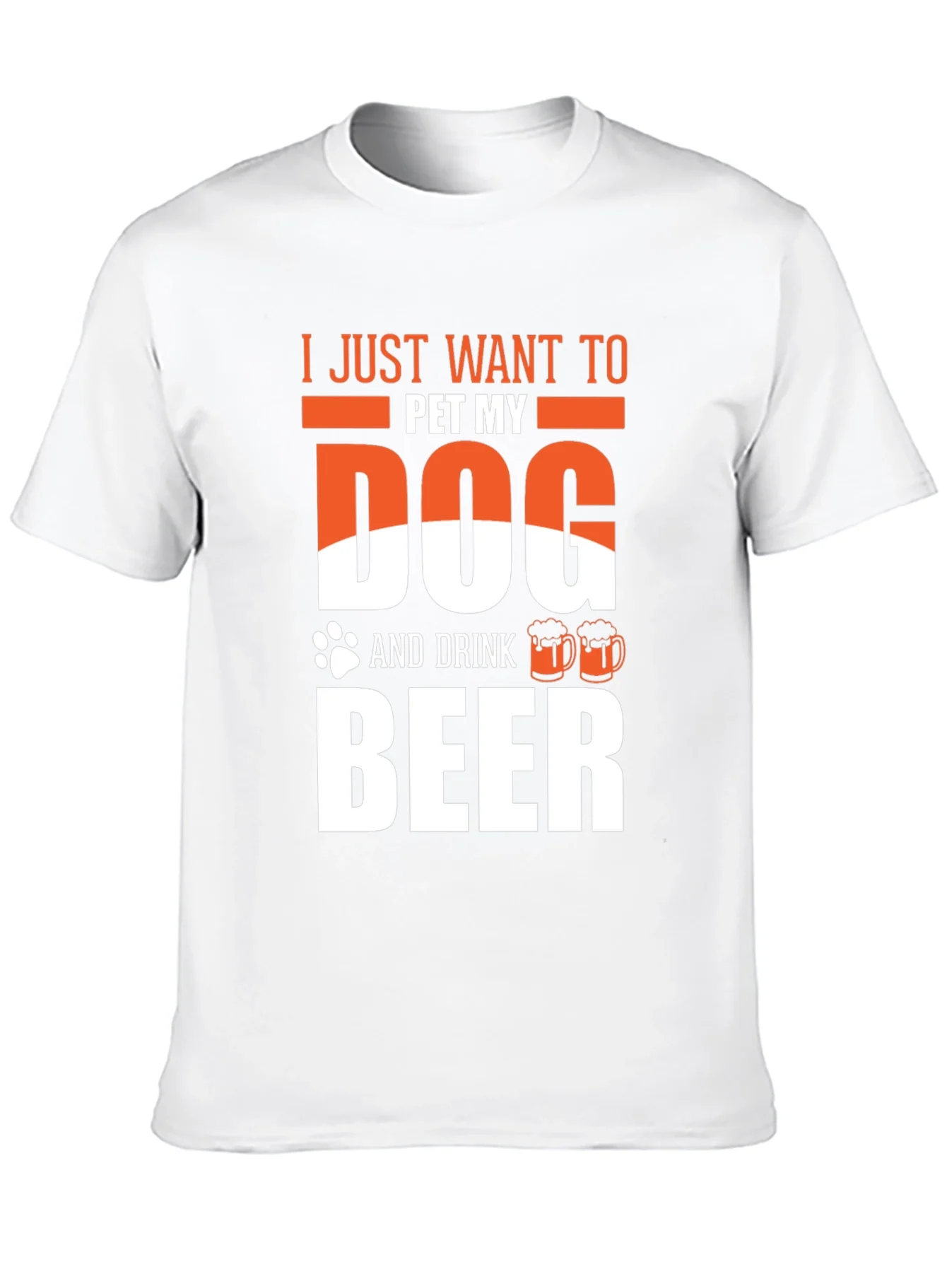 Camiseta Hombre: Perro y Cerveza