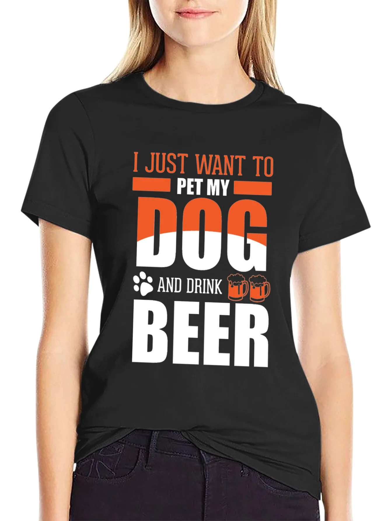 Camiseta Hombre: Perro y Cerveza