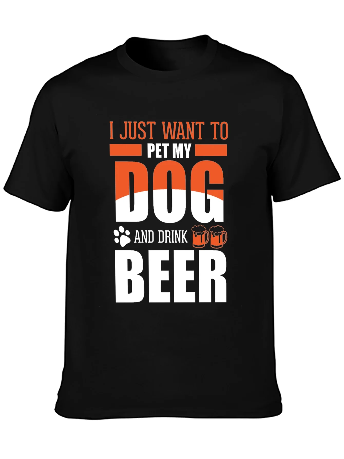 Camiseta Hombre: Perro y Cerveza