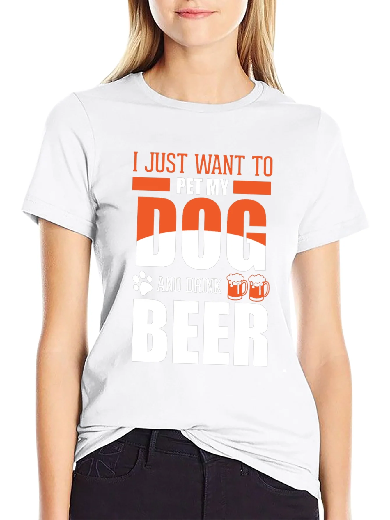 Camiseta Hombre: Perro y Cerveza