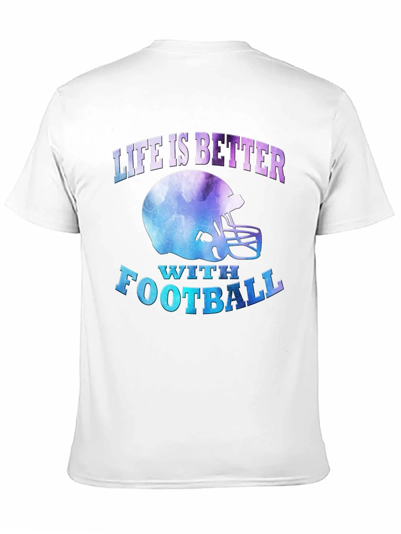 Camiseta Negra La Vida es Mejor con F¨²tbol